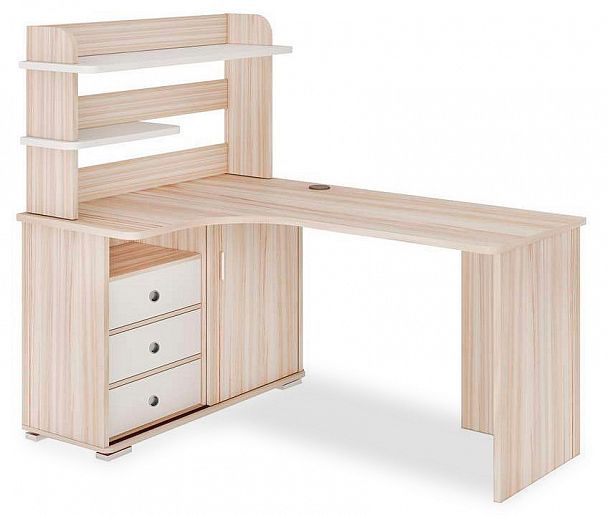 Стол компьютерный Домино СР-165 Карамель/Белый левый - Вид 1