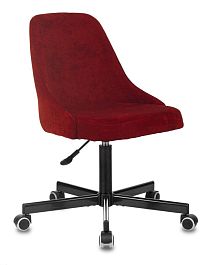 Кресло Бюрократ CH-340M бордовый Velvet 09 крестов. металл - Фото предпросмотра