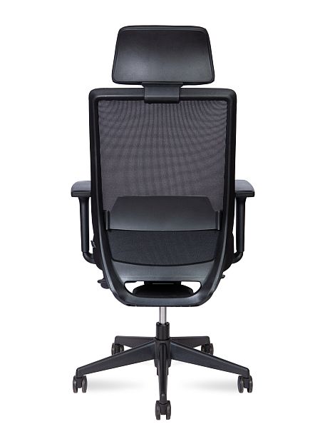 Кресло офисное / Mono black / черный пластик / черная ткань / черная сетка - Вид 5