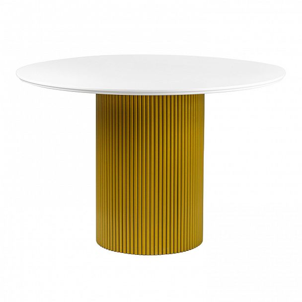 Стол фуд-корт d1100, HPL  Белый матовый - Вид 2