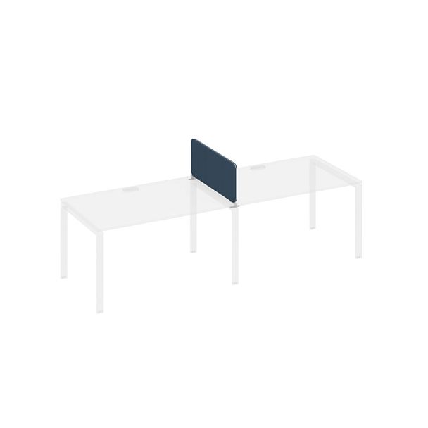 Экран настольный промежуточный мягкий с кронштейнами A4 А4 Б 874 синий / металлокаркас серый - Вид 1