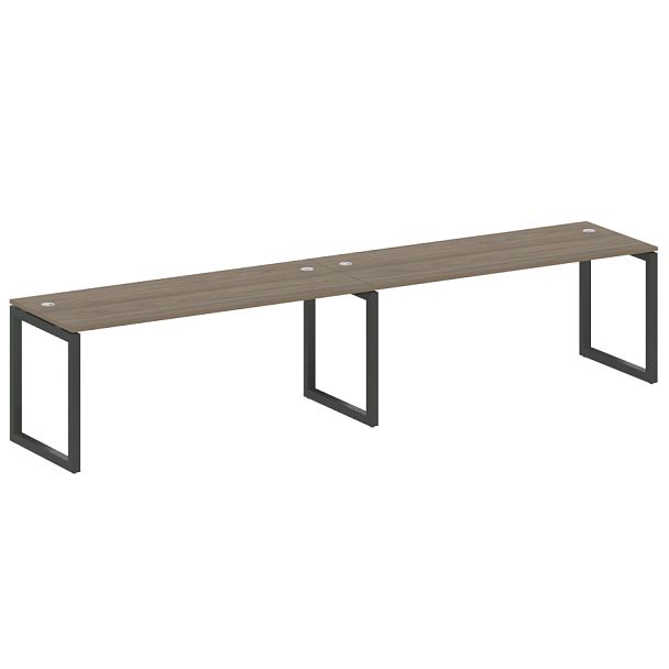 Metal System Quattro Р. ст. на 2 раб. места на О-образном м/к 50БО.СМ-2.5 Вяз/Антрацит металл 3600*720*750 - Вид 1