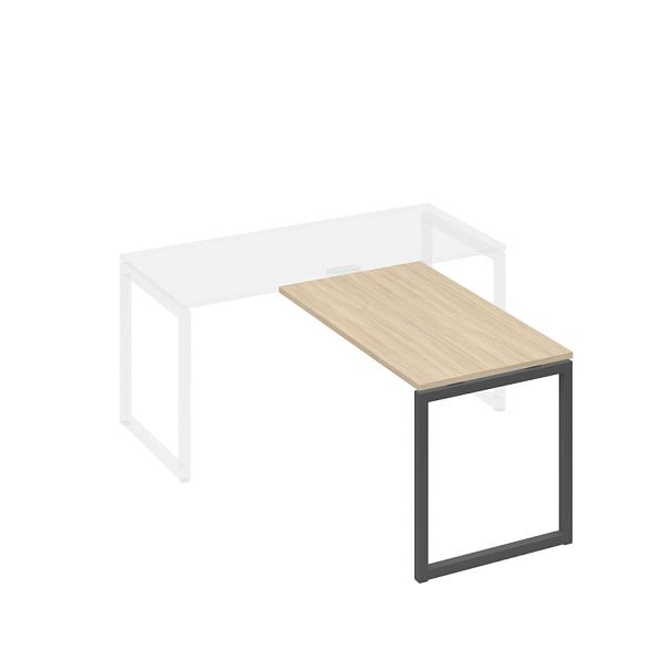 Брифинг-приставка на металлокаркасе QUATTRO A4 А4 Б4 074 БП дуб скандинавский / металлокаркас антрацит - Вид 1