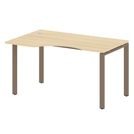 Metal System Стол криволинейный левый на П-образном м/к БП.СА-2 (L) Акация/Мокко металл 1400*900*750 - Фото предпросмотра