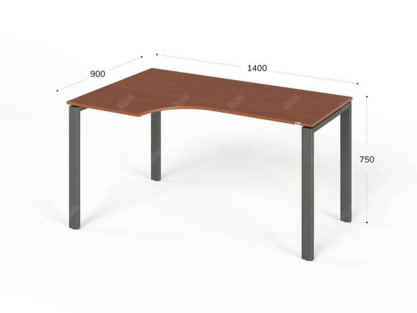 ЛАЙТ / LIGHT RLG016-12x9L Угловой стол 140x90x75 Орех Итальянский - Вид 2