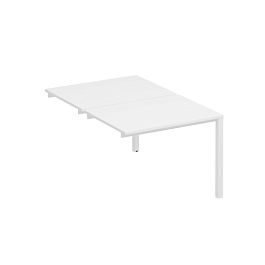 Секция стола рабочей станции на металлокаркасе КФ (2х100) Комфорт КФ К.Б1 1143-1 БП белый премиум / белый - Фото предпросмотра
