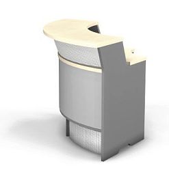 Стойка угловая высокая без выреза Берлин Береза Майнау РУ90 - Фото предпросмотра