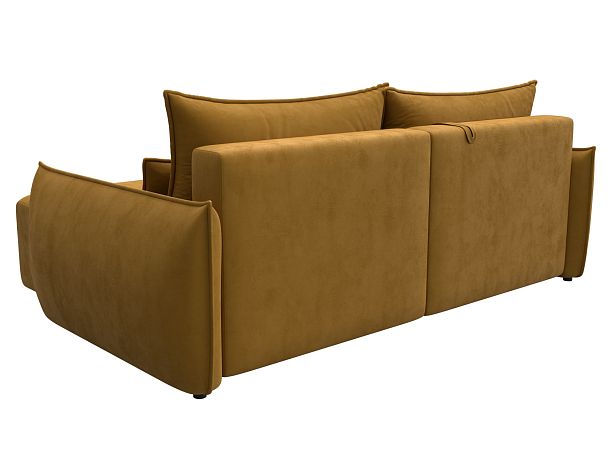 Диван угловой Лига-051 НПБ угол универсальный Велюр желтый - Вид 5