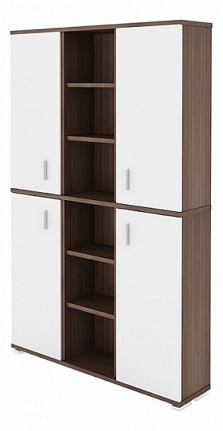 Шкаф книжный Домино ПУ-40-5 Белый/Шамони - Вид 1