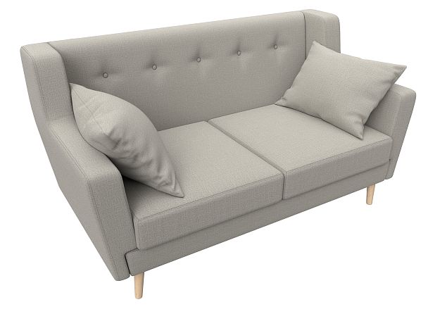 Диван кухонный прямой Брайтон 2 Рогожка бежевый - Вид 5