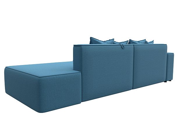 Диван угловой Лига-079 угол левый Рогожка голубой - Вид 5