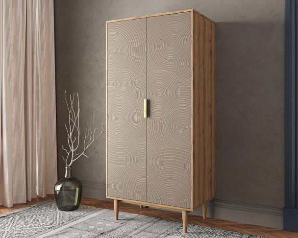 Шкаф малый двухстворчатый Line R24/beige - Вид 3