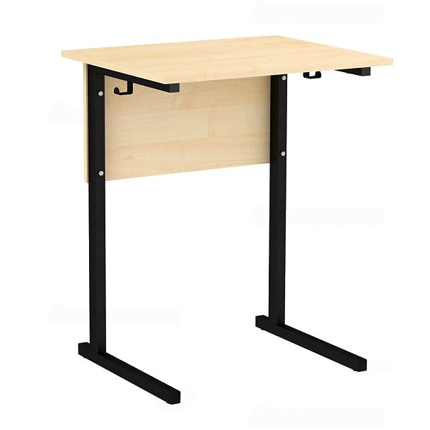 Стол ученический 111В, нерегулируемый, 1-местный, на прямоугольной трубе (м/к Коричневый, Серый, Черный), гр.5 - Вид 3