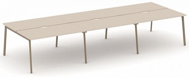 Рабочая станция на 6 мест " ESTETICA" ES.D.RS-6.3-VP Капучино - Вид 1