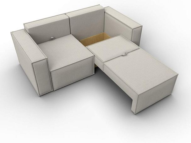 Диван прямой Куба мини Рогожка бежевый - Вид 7