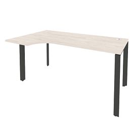 Onix Стол эргономичный левый на П-образном м/к O.MP-SA-1 (L) Денвер светлый/Антрацит металл 1580*980*750 (720/460) - Фото предпросмотра