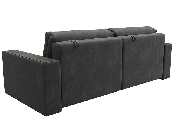 Диван прямой с декором Лига-049 НПБ Велюр серый - Вид 5