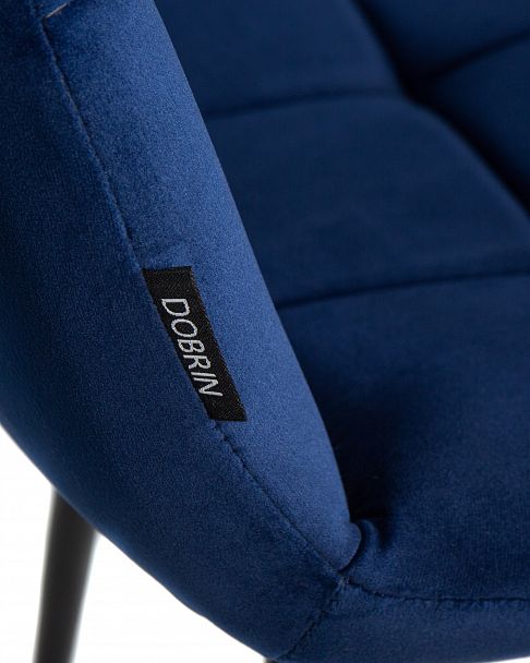 Стул обеденный DOBRIN CHILLY (Темно-синий Holland 60, основание черное) - Вид 8