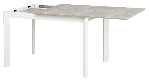 Стол деревянный кухонный раскладной Стил 120(170)*80 Бетон/Белый - Вид 5