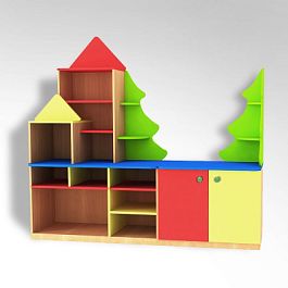 Стеллаж Елочка, цветной фасад - Фото предпросмотра
