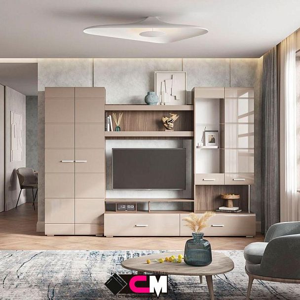 Вегас Шкаф 2-х ств 800*2000*570 венге/белый глянец - Вид 3