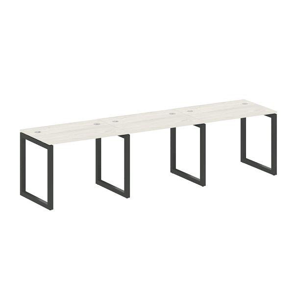 Metal System Quattro Р. ст. на 3 раб. места на О-образном м/к 50БО.СМ-3.1 Дуб наварра/Антрацит металл 3000*720*750 - Вид 1