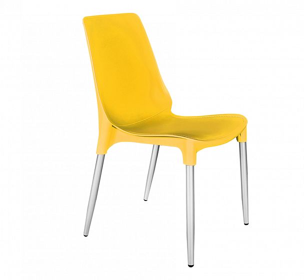Стул Sheffilton SHT-S75-1 желтый ral1021/хром лак, стопируемый - Вид 2