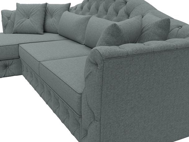 Диван угловой Артис левый угол Рогожка серый - Вид 4