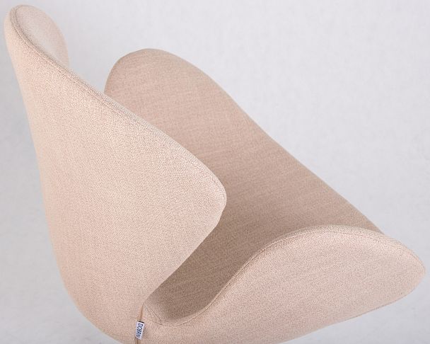 Кресло дизайнерское DOBRIN SWAN (бежевая ткань IF1, алюминиевое основание) - Вид 8