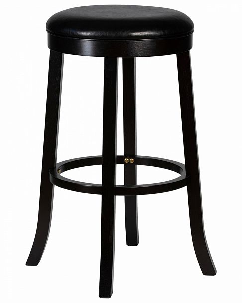 Круглый барный табурет DOBRIN BOB BAR (капучино, черный) - Вид 1
