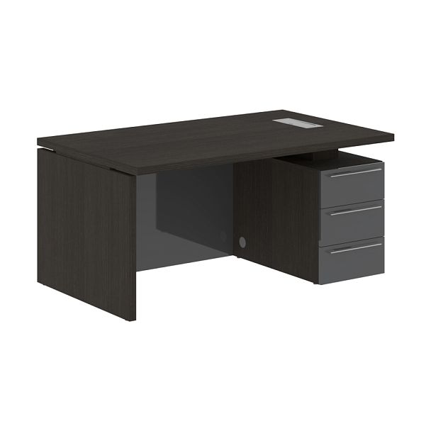 Стол письменный СП-064-25-24(R) Дуб Мореный/Серый глянец 1600х900х750 KANON - Вид 1