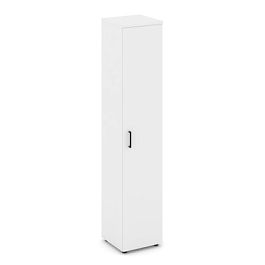 Стайл Проджект Шкаф высокий узкий унив. SN.STU-108 Белый/Черный Ручки 400*400*1982 - Фото предпросмотра