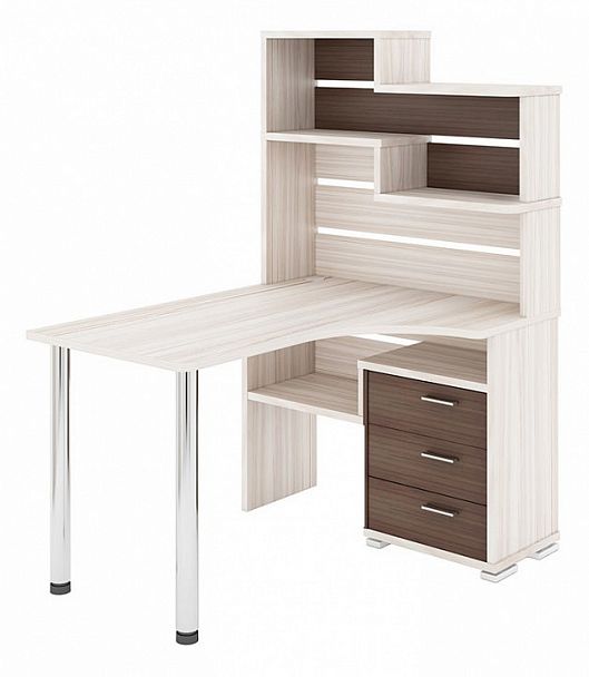 Стол компьютерный Домино СР-132 Карамель/Шамони правый - Вид 1