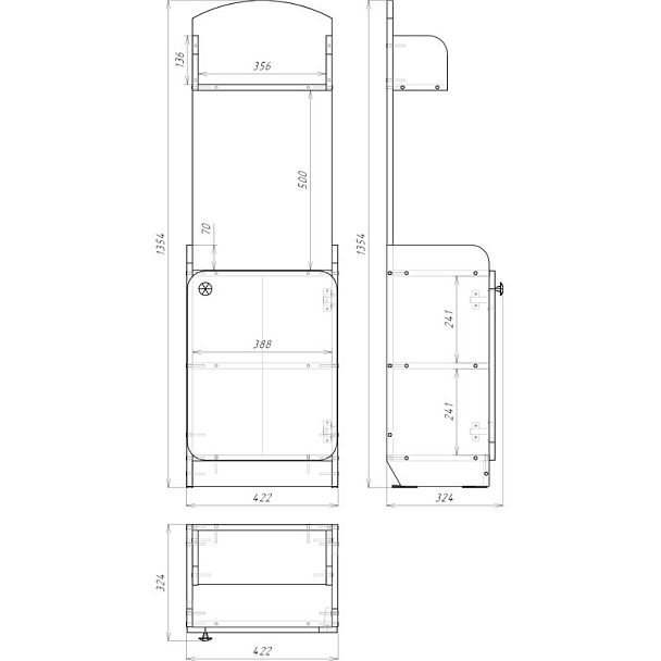 Уголок дежурного, цветной фасад - Вид 3