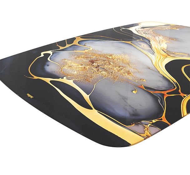 Стол Sheffilton SHT-TU14/TT32 118/77 стекло/МДФ черный муар/черный алмаз - Вид 5