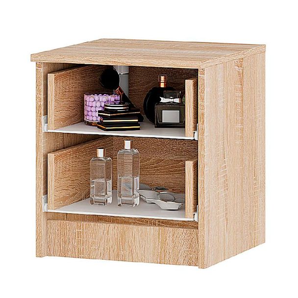 "Сакура" тумбы (2 шт) (400х450х410) дуб сонома/белый - Вид 2