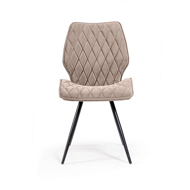 Стул Flash ромб, бархат пепельно-бежевый 25 - Вид 2