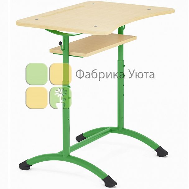 Парта одноместная ЭКСТРА (Р) с полк., рег., цвет. с полк. (5-7 гр) - Вид 2