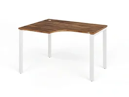 TANDEM RTD072-MK-120L-SH Стол угловой на металлокаркасе левый 1200х900х750 Таксония шоколадная/Белый - Фото предпросмотра