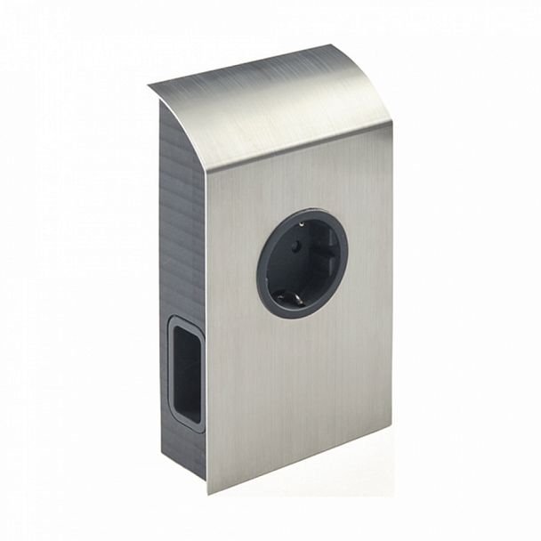 Накладная розетка-удлинитель "Аксессуары для столов и станций" ПК-АСС-РЗ/НУ-В1-65 металлик - Вид 1