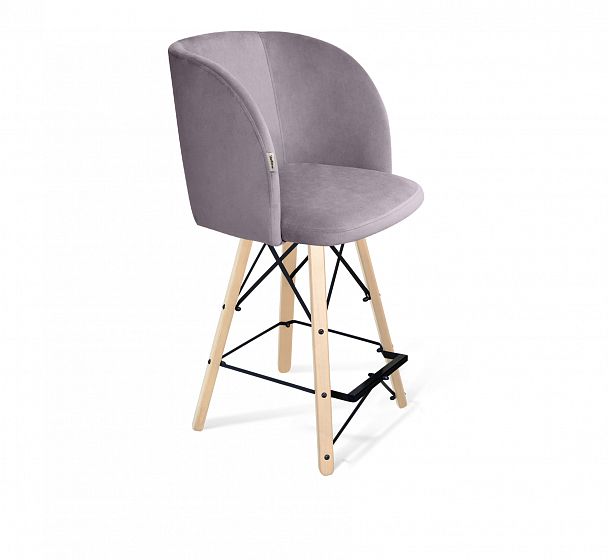 Стул полубарный Sheffilton SHT-ST33/S80-1 сиреневая орхидея/прозрачный лак/черный - Вид 2