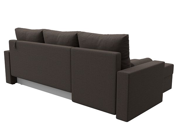 Диван угловой Верона Лайт левый угол Рогожка коричневый - Вид 6