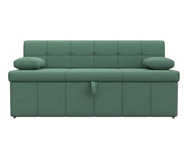 Диван кухонный прямой Лео Рогожка зеленый - Вид 2