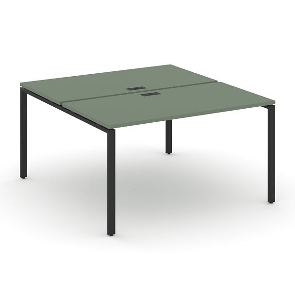 Concept Рабочая станция на 2 места CN.DRS-003 Кобо/Металл Черный 1380*1480*750 - Вид 1