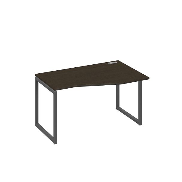 Стол эргономичный правый "Техно" на металлокаркасе QUATTRO A4 А4 Б4 064 БП венге / металлокаркас антрацит - Вид 1
