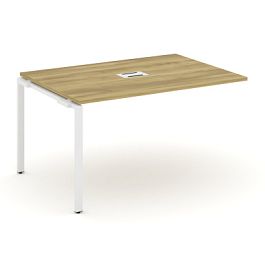 Concept Проходной наборный элемент переговорного стола CN.NPRG-013 Дуб Винченцо/Металл Белый 1380*980*750 - Фото предпросмотра