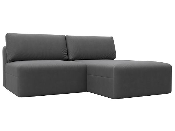 Диван угловой модульный Лига-060 НПБ угол универсальный Искусственная замша серый - Вид 2