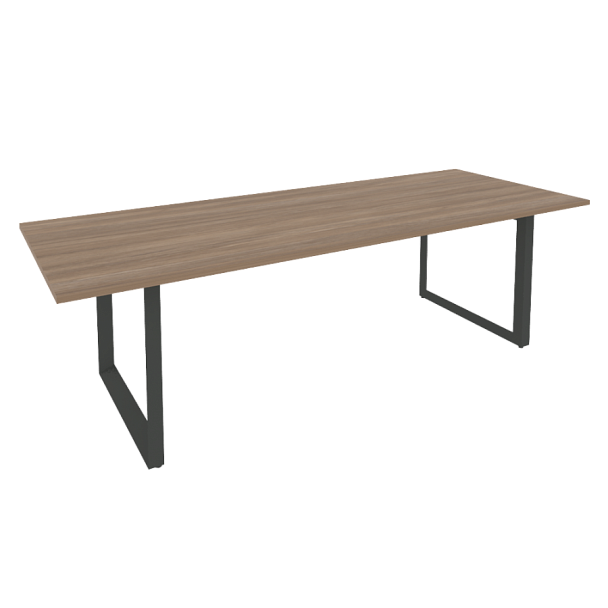 Onix Direct Стол переговорный на О-образном м/к O.MO-PRG-25 Дуб аризона/Антрацит металл 2580*980*750 - Вид 1