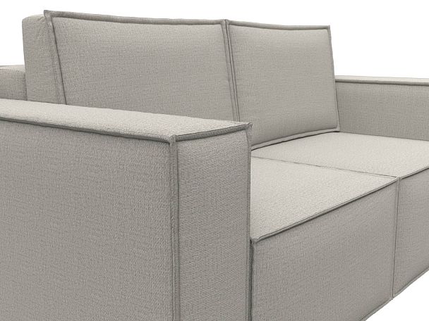 Диван прямой Куба мини Рогожка бежевый - Вид 4