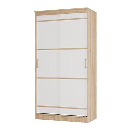 "Сакура" шкаф-купе 1,14м (1140х2216х610) дуб сонома/белый - Фото предпросмотра